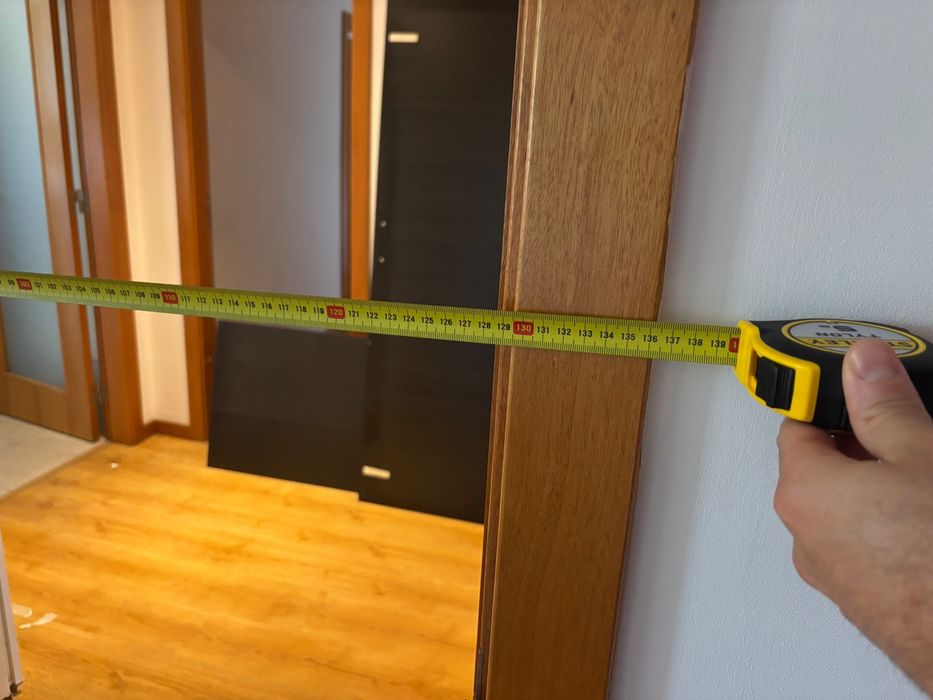 Bloco de porta interior de madeira carvalho com vidro