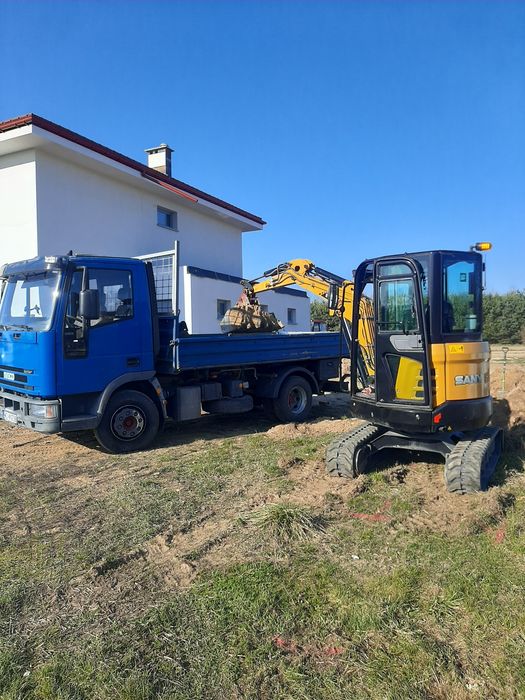 Uslugi Minikoparką Koparko Ładowarka Roboty Ziemne Odśnieżanie