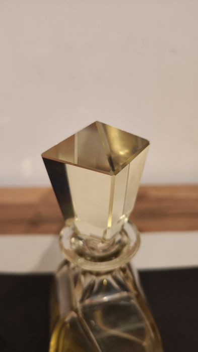 Karafka Art Deco, stare szkło, Czechosłowacja