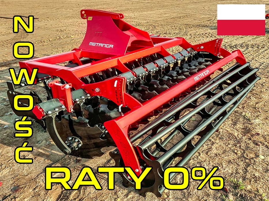 PROMOCJA Agregat talerzowy brona 2.5m 2.7m 3.0m rurowy PACKER !RABATY!