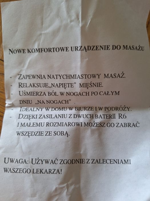 Masażer ręczny na baterie 12x7 cm Kraków