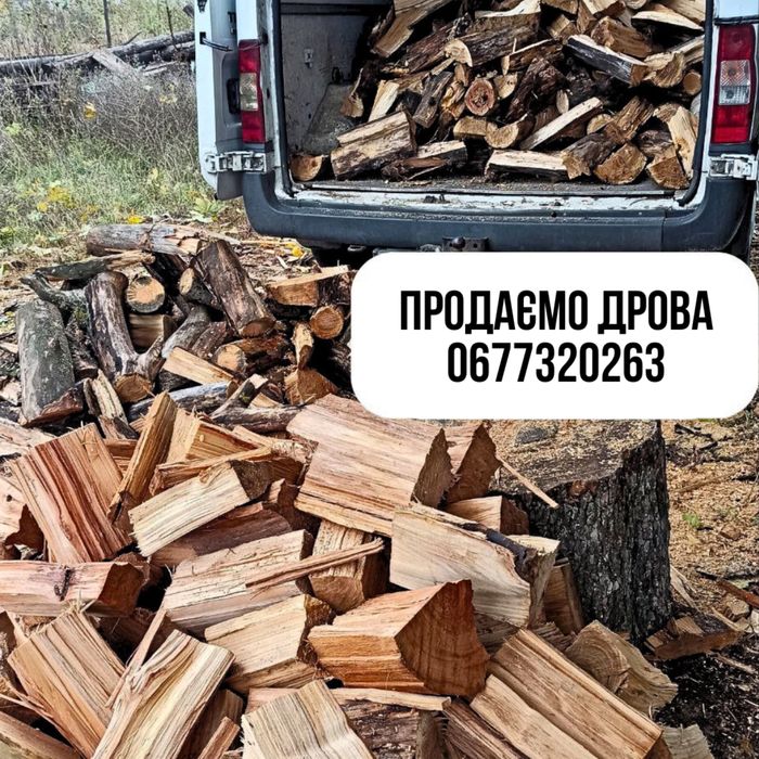 Колоті сухі дрова твердих порід. Доставка по району