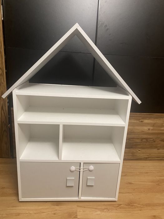 Regał domek szare elememty