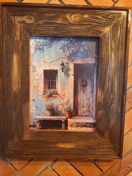 Romantyczny widok w rustykalnej ramie