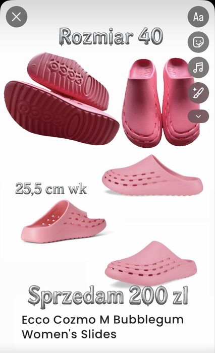 Nowe klapki sandaly firmy Ecco roz. 40