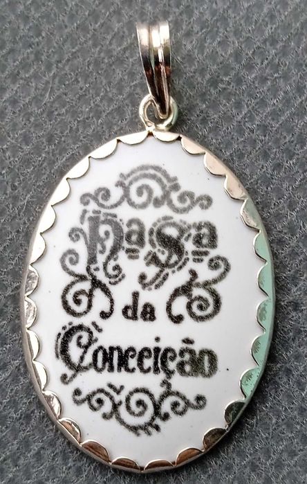 Medalha em Prata e Esmalte Nª Sra da Conceição