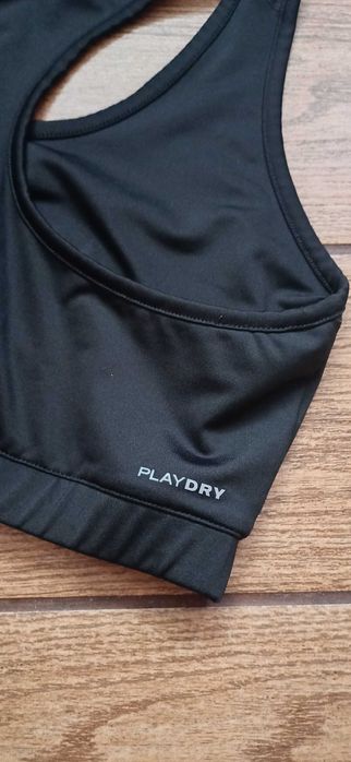 Czarny sportowy biustonosz Reebok  r. L