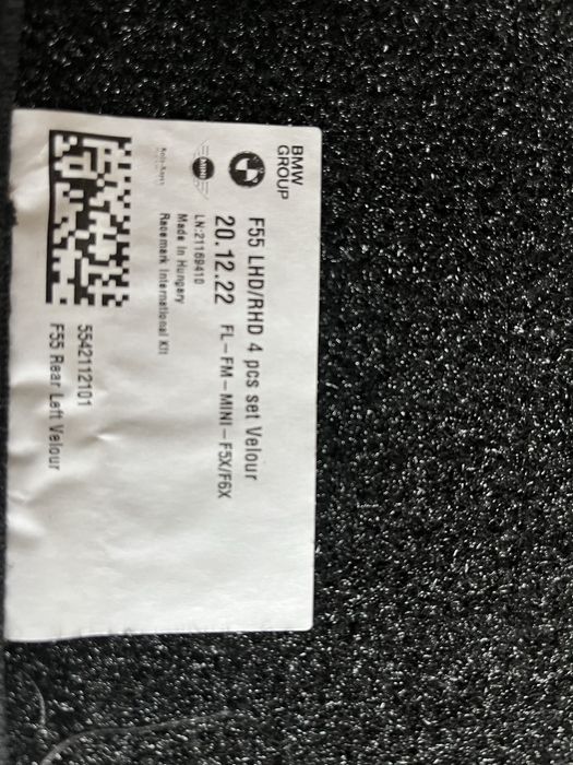 Kpl dywaników Mini cooper 2023!