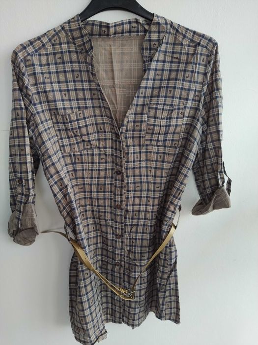 Túnica / camisa quadriculada - Tamanho L