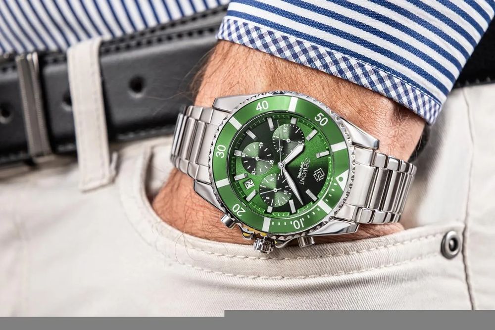 zegarek męski giewont chronograph sapphire elegancki