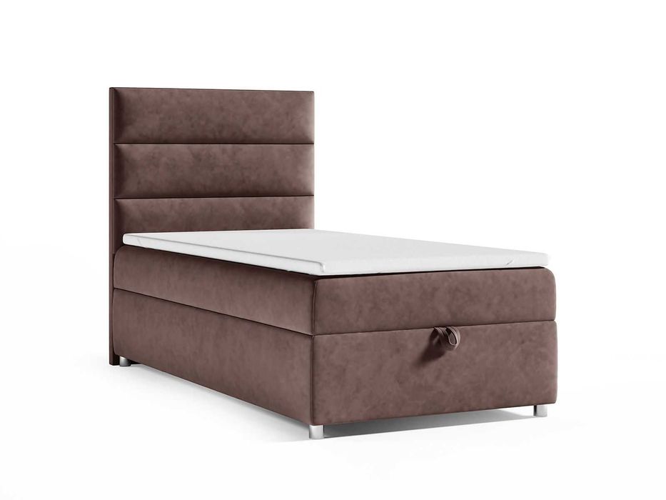 Łóżko KONTYNENTALNE SINGIEL z pojemnikiem 70x200 80x200 90x200 100x200