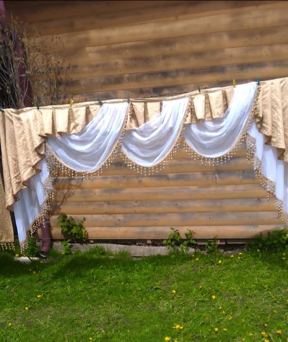 Красиві ламбрекени для залу чи вітальні, комплекти