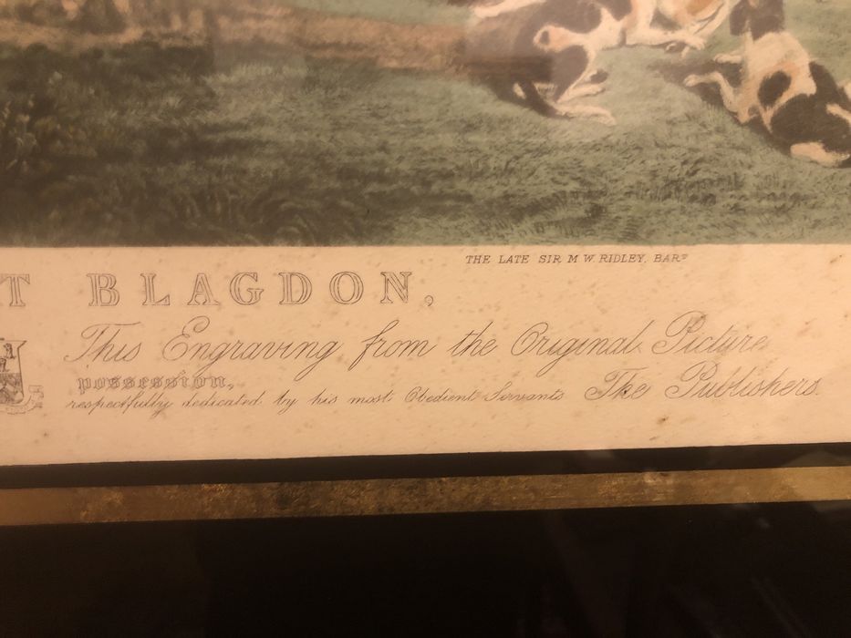 Gravura inglesa emoldurada