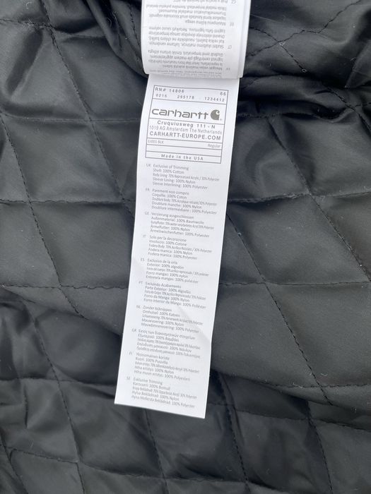 Casaco Carhartt Detroit preto tamanho L