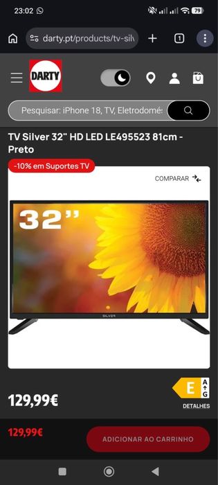 TV Silver + Kit Completo Smart TV e Jogos (Como Novo / Excelente Estado)