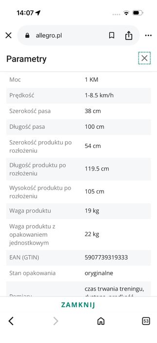 Bieżnia do chodzenia / szybkiego marszu