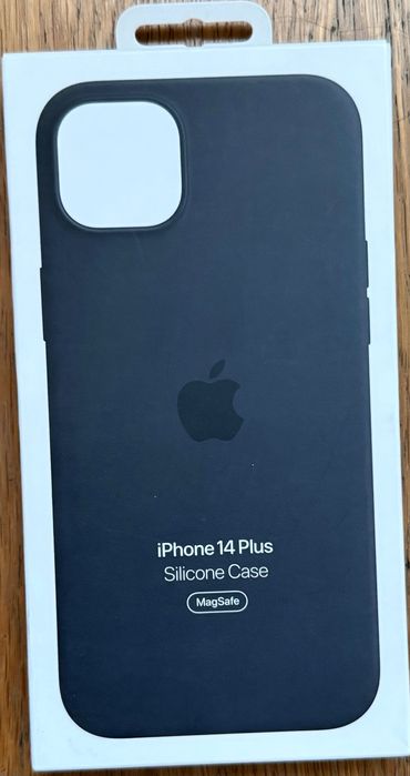 Capa Apple iPhone 14 Plus de silicone com Magsafe (cor: meia-noite)- nova