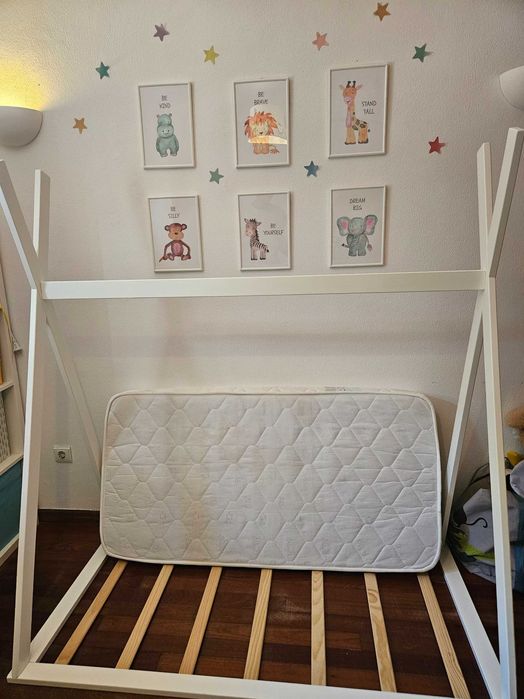 Cama montessori tipi mais colchão
