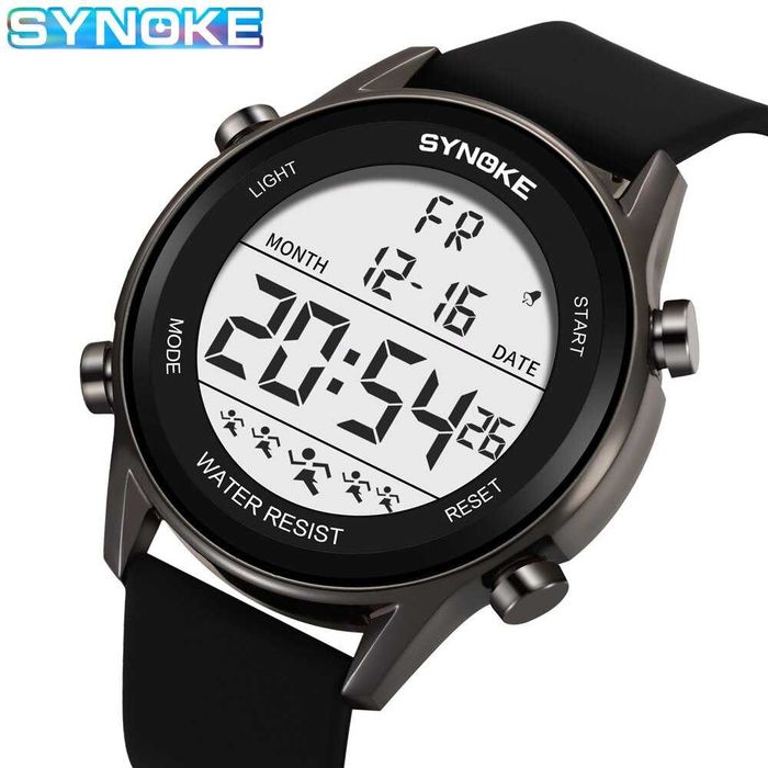 Zegarek męski elektroniczny Synoke cyfrowy LED sportowy wodoszczelny
