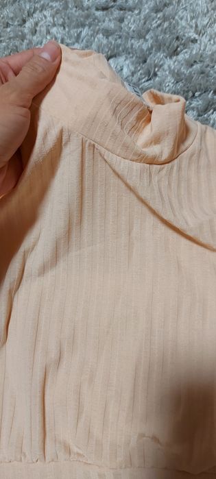 Костюм рубчик топ под горло и  штаны клеш