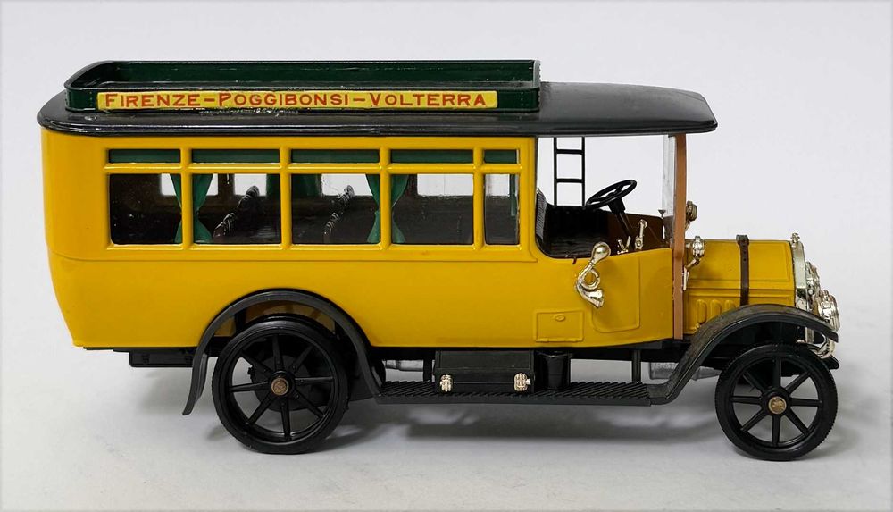 RIO20_FIAT Omnibus 18 BL yellow 1915 Escala 1/43. Made in Italy. Completo e como novo.