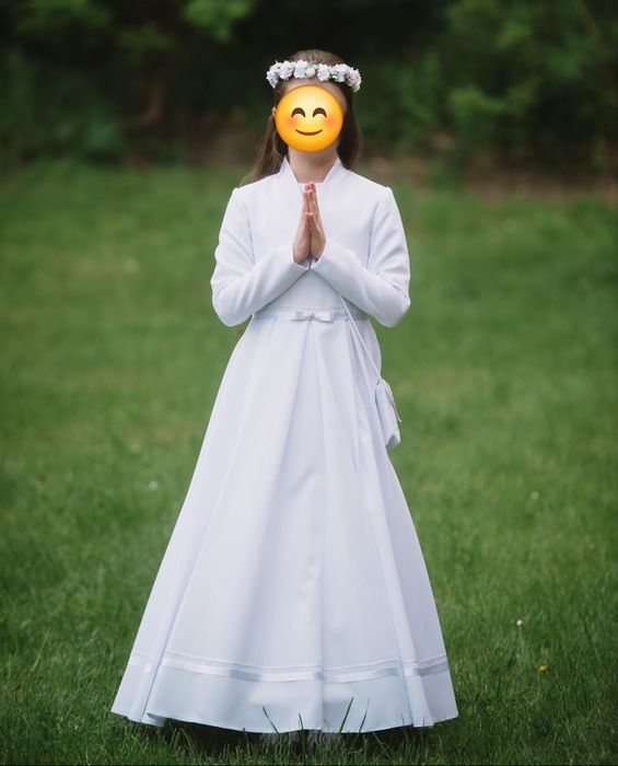 Sukienka komunijna alba komplet