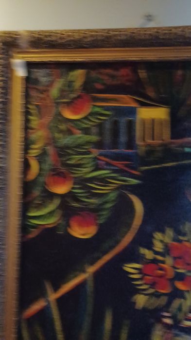 Duży stary obraz olejny