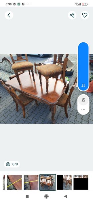 Stół plus 6 krzeseł
