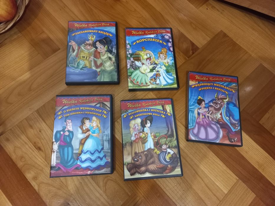 Płyty DVD z bajkami zestaw 5szt.