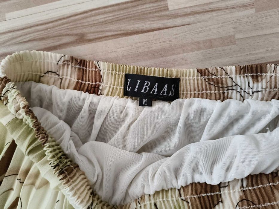 Kwiatowa spódnica plisowana, midi, M, Libaas