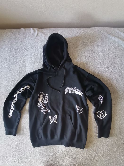 Bluza Boohoo MAN S Mens Oversized Graffiti opium gothic Print Hoodie