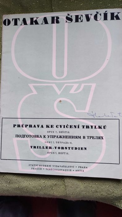 Průprava ke cvičení trylků op. 7, sešit 1 - Ševčík Otakar