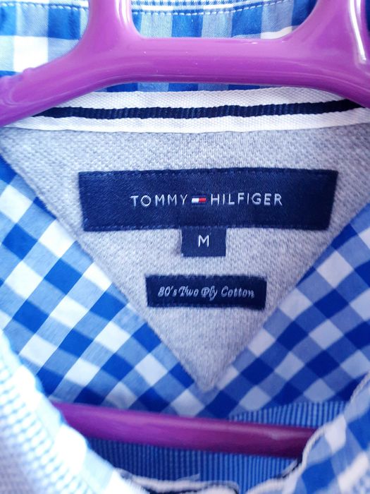 Koszula w niebieską kratę Tommy Hilfiger M męska