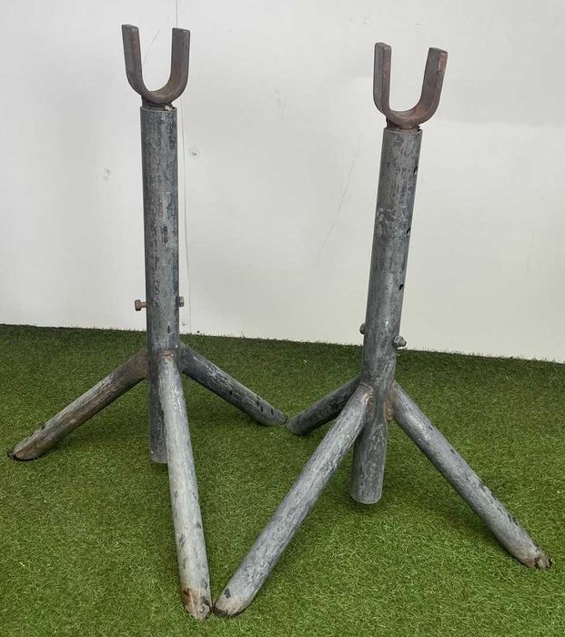 Par de preguiças de altura ajustavel para desenrolar corda, etc