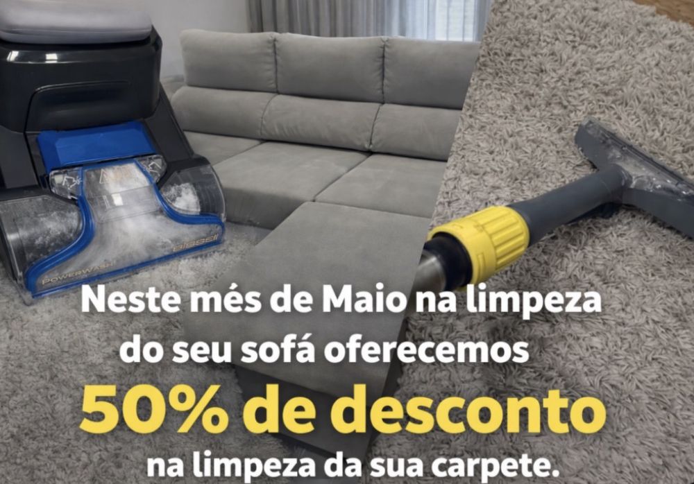 Limpeza e higienizaçao de sofas, carpetes etc