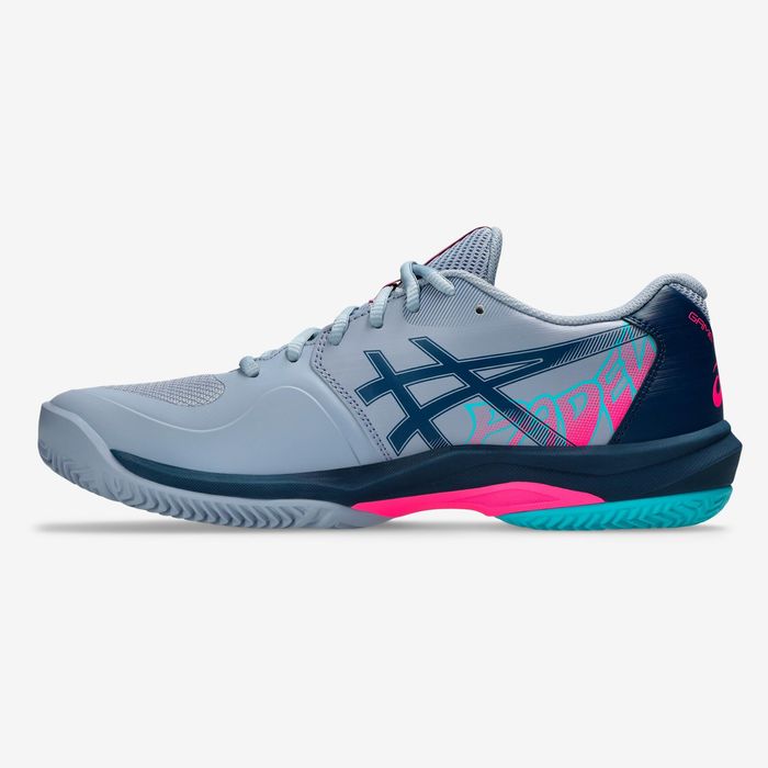 Calçado de padel homem - Asics gel game FF Cinza Azul Rosa
