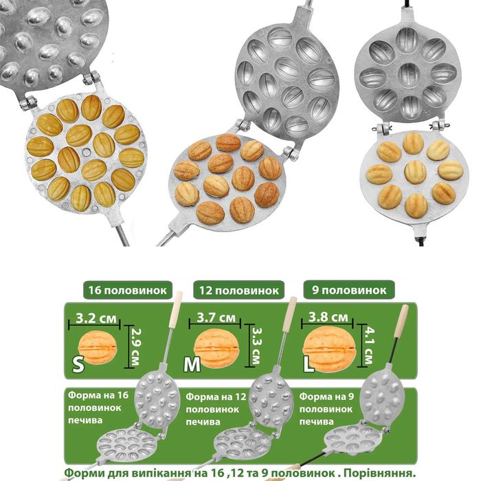 Формы для выпечки в ассортименте орешница вафельница есть опт и скидки