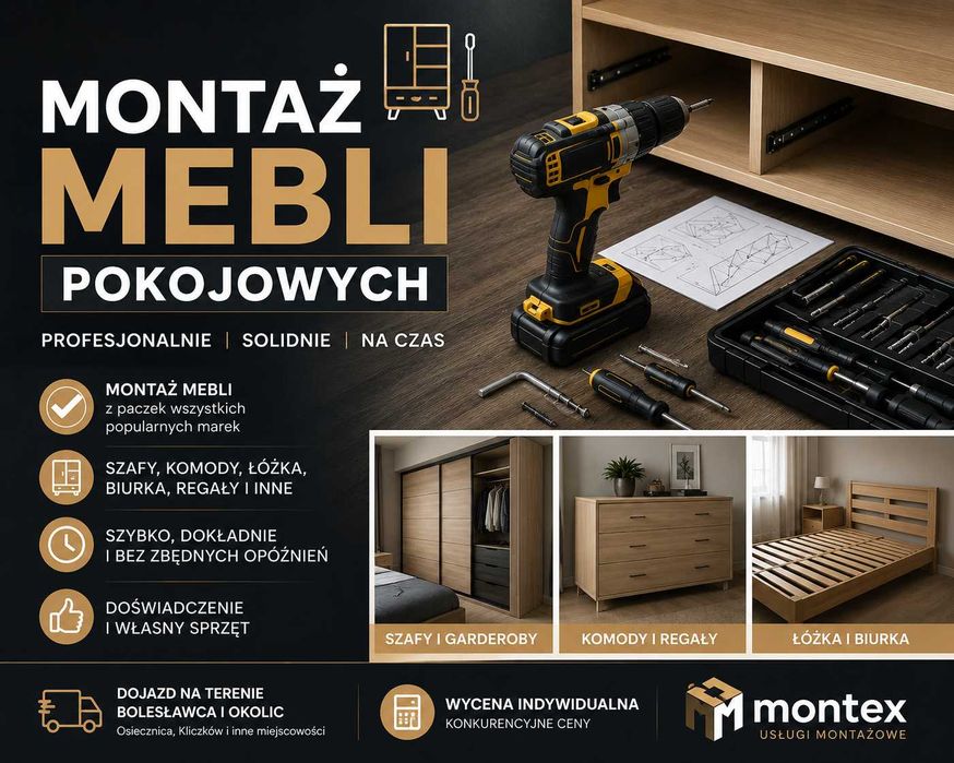 Montaż mebli IKEA, Jysk, BRW, Agata oraz inne | Bolesławiec i okolice
