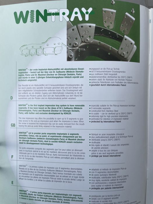 Moldeiras para médicos implantologistas