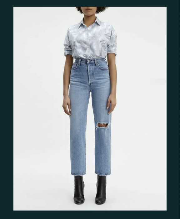 Джинсы levi's premium ribcage straight в размере 25