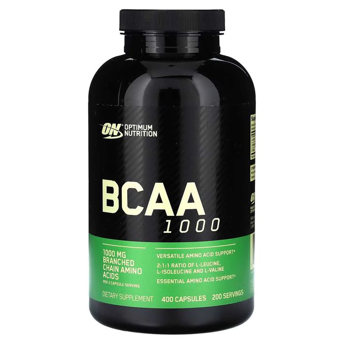 Optimum Nutrition, BCAA 1000, 1000 мг, 400 капсул (500 мг у капсулі)