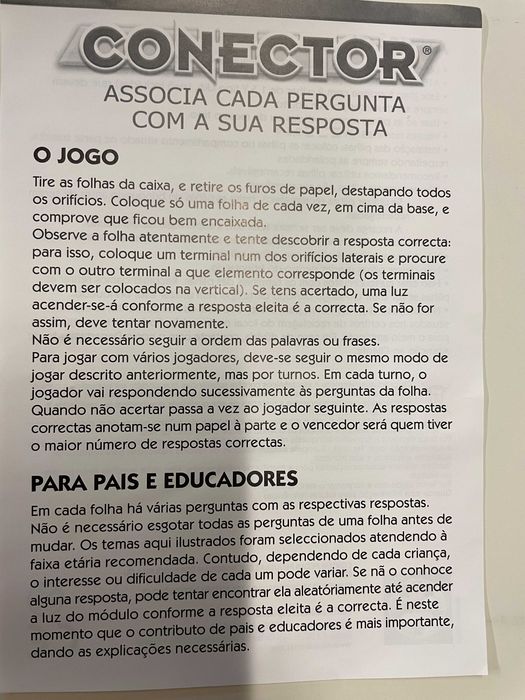 Jogo didático para crianças sobre o conhecimento