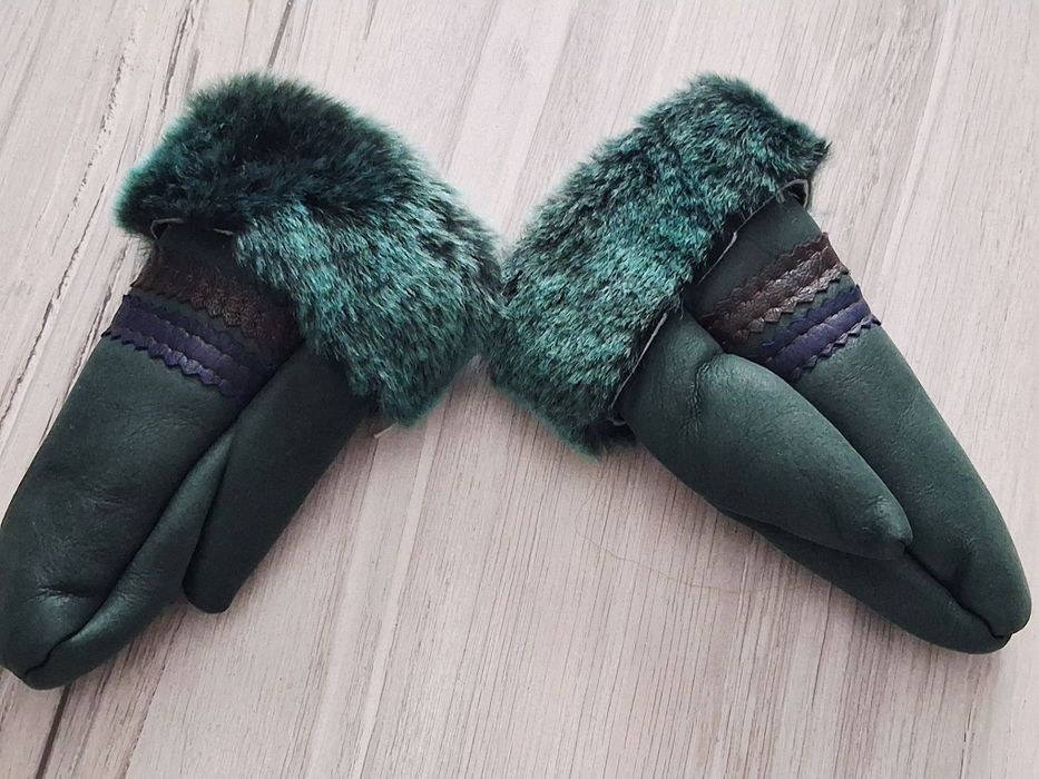Zimowe skórzane rękawiczki dla maluszka