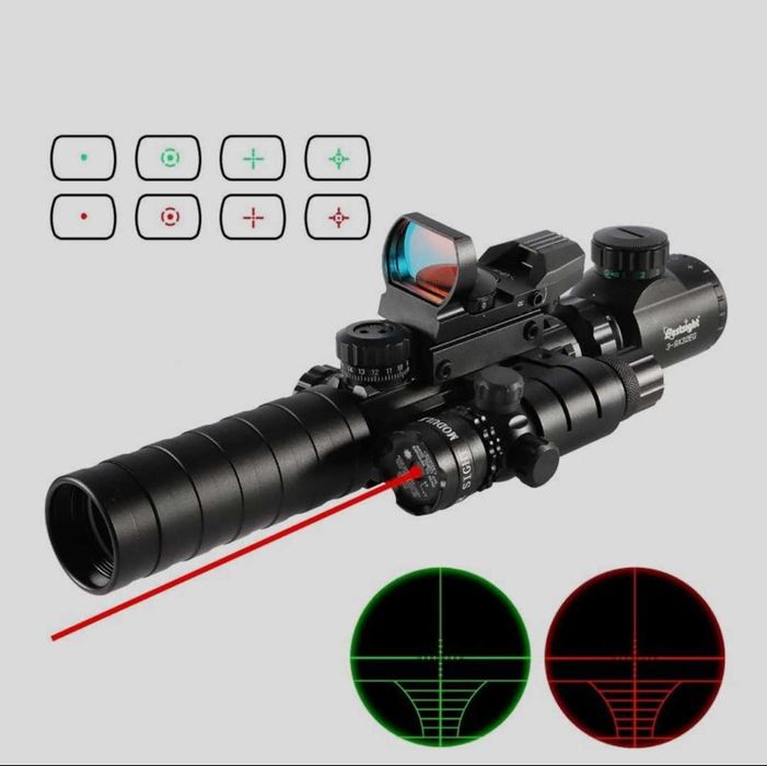 3в1 Приціл 3х9 - 32 + каліматор + лазер: 5 350 грн. - Оптичні приціли ...