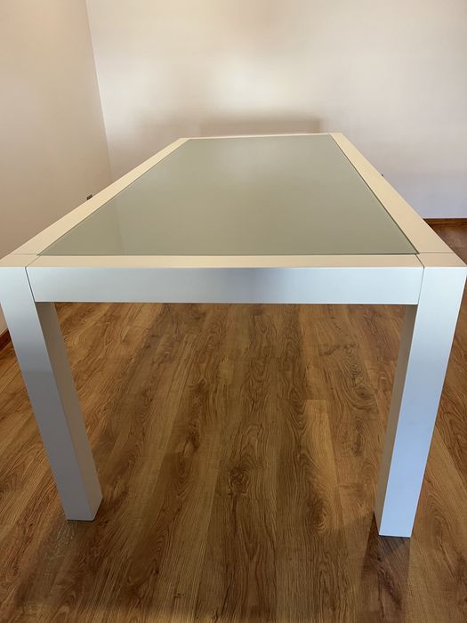 Mesa sala lacada em branco