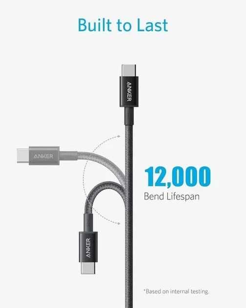 Кабель Anker Nylon 100W - довжина 1м/1.8м (A8757)