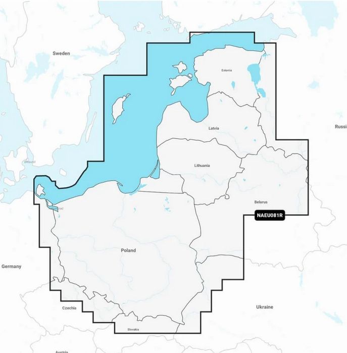 Mapa Polski Navionics NEAU081R Lowrance, Simrad, Humminbird, Raymarine
