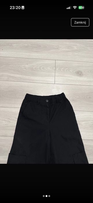 Czarne spodnie garniturowe 32 XXS