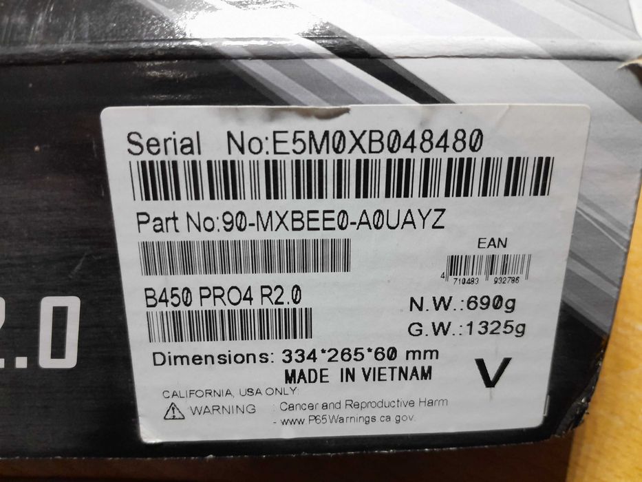 Материнська плата ASRock B450 Pro4 R2.0 s-AM4 B450