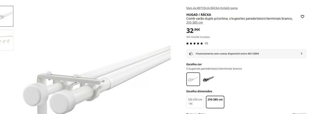 varões duplos IKEA